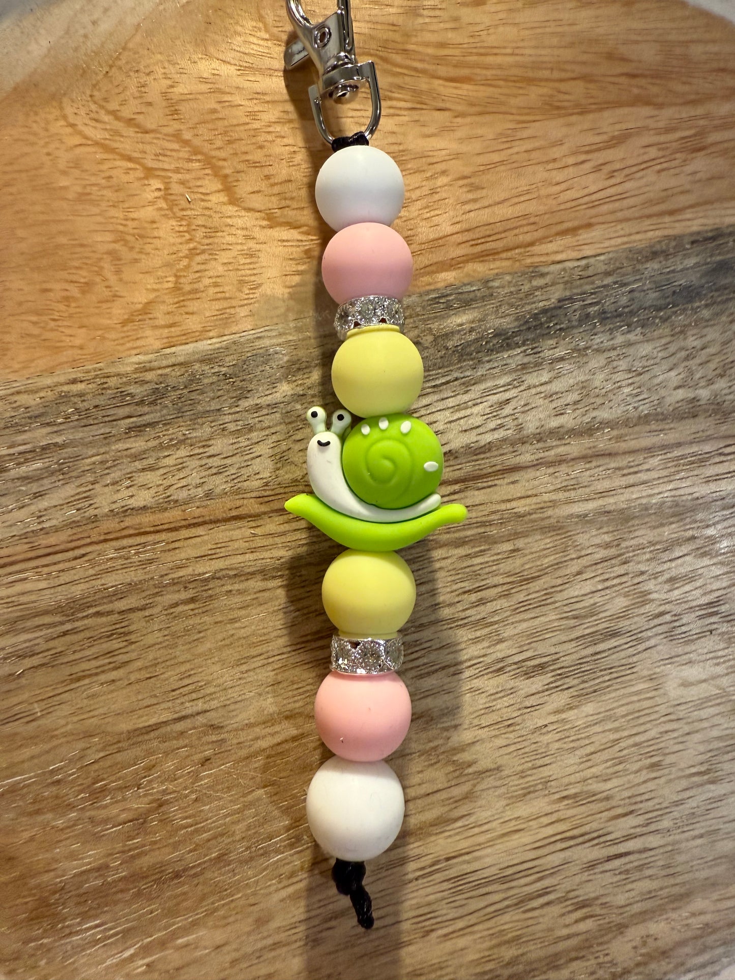 Silicone Beaded Straight Keychains