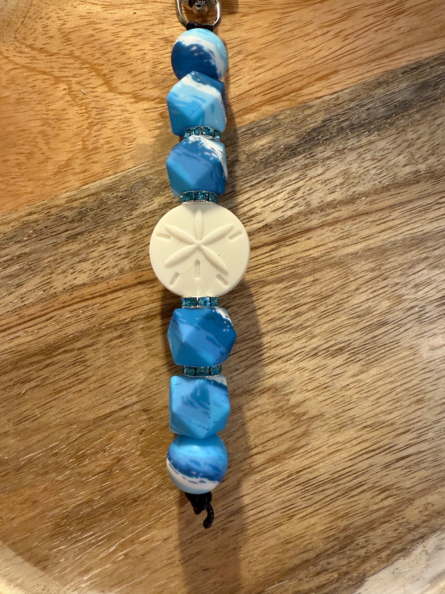 Silicone Beaded Straight Keychains
