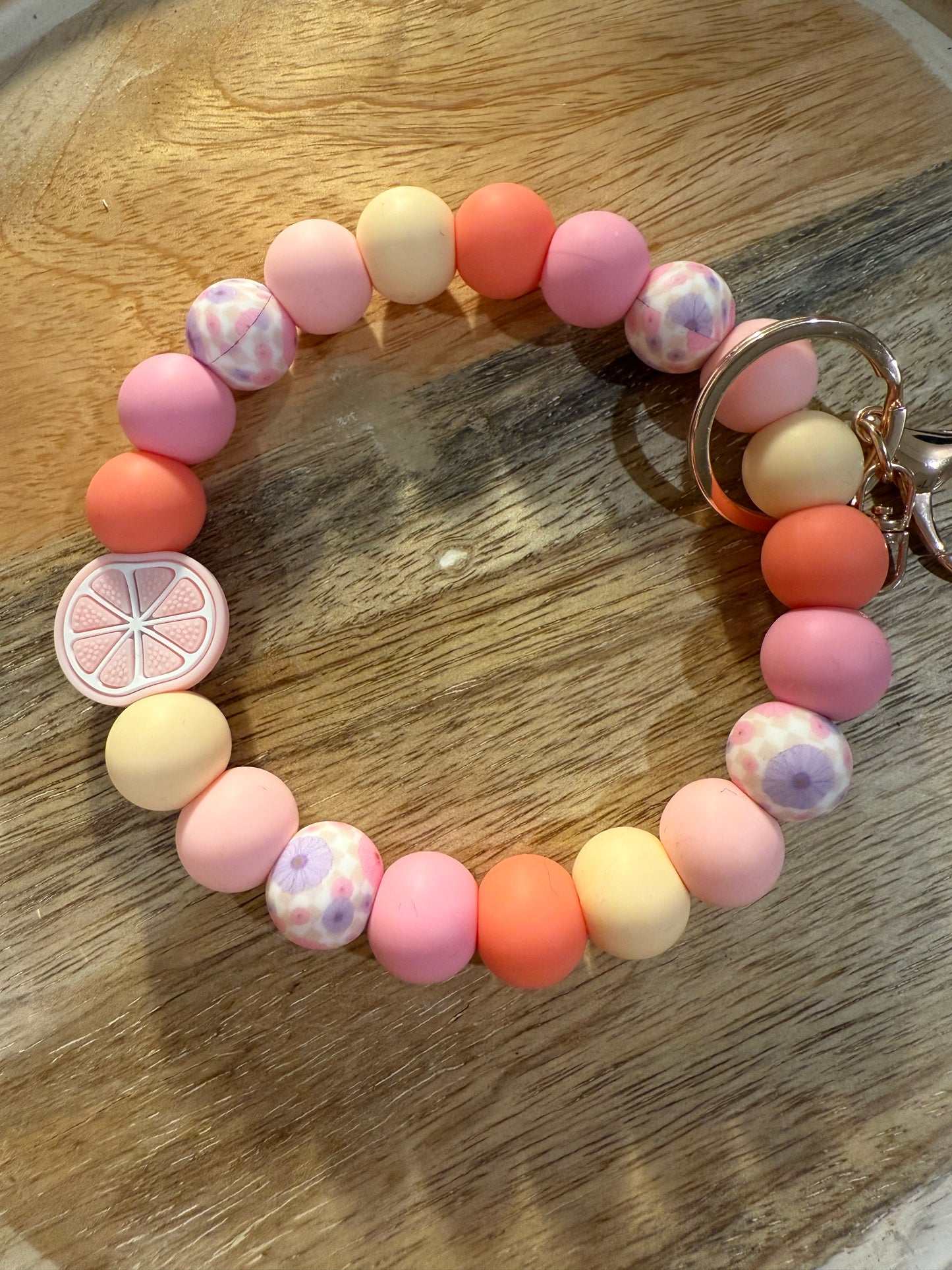 Silicone Beaded Wristlet