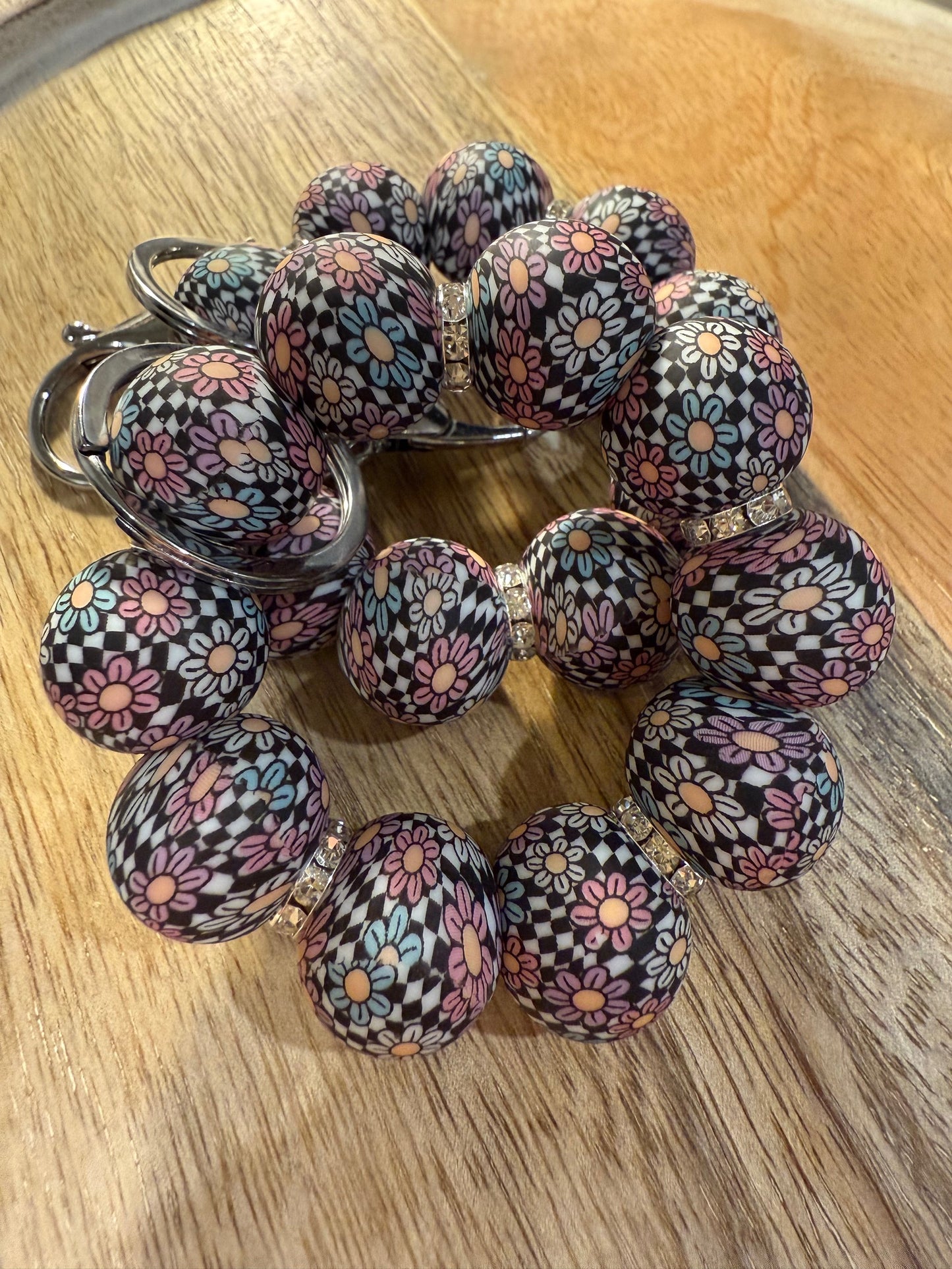 Mini Silicone Beaded Keychain