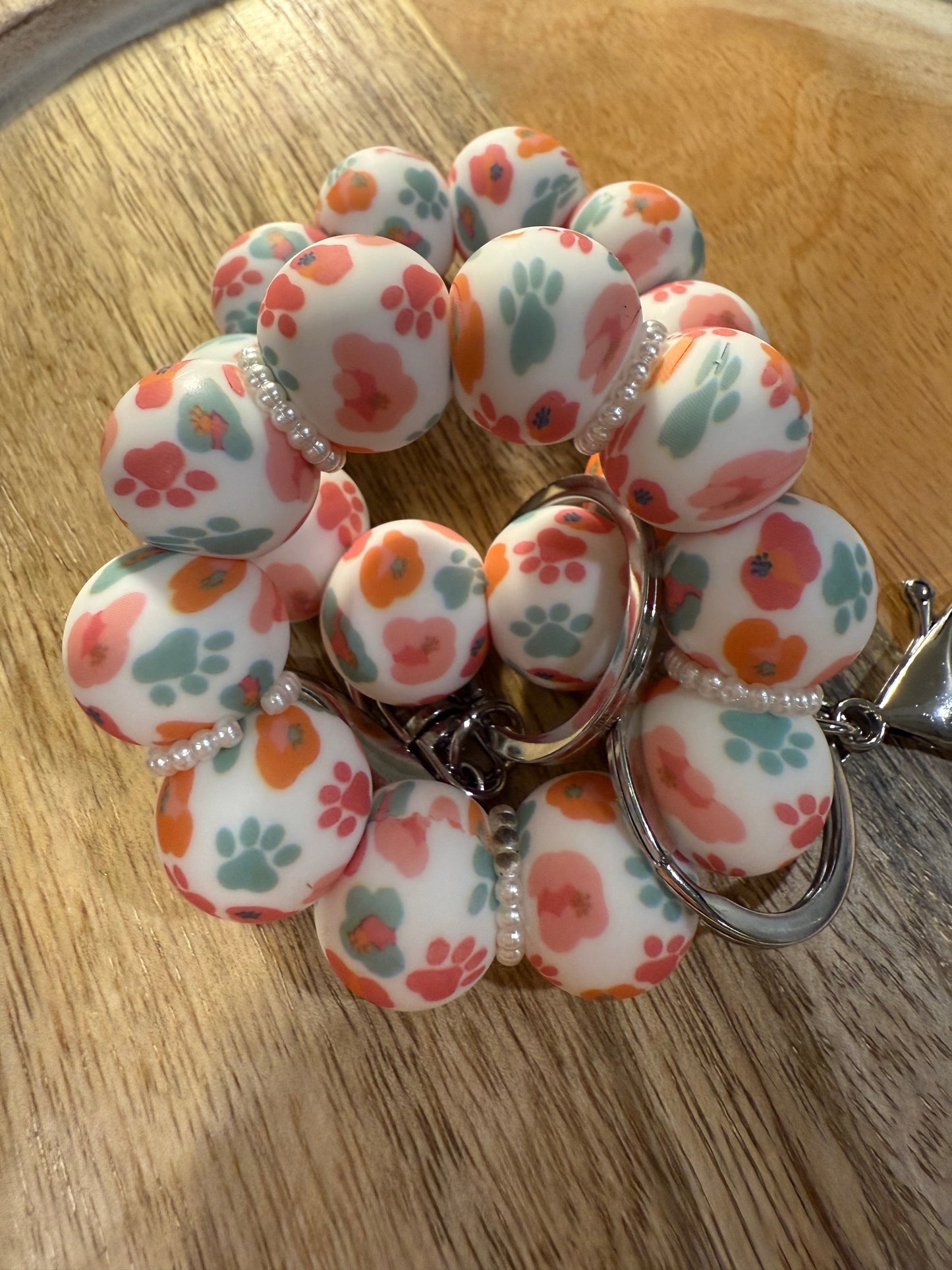 Mini Silicone Beaded Keychain