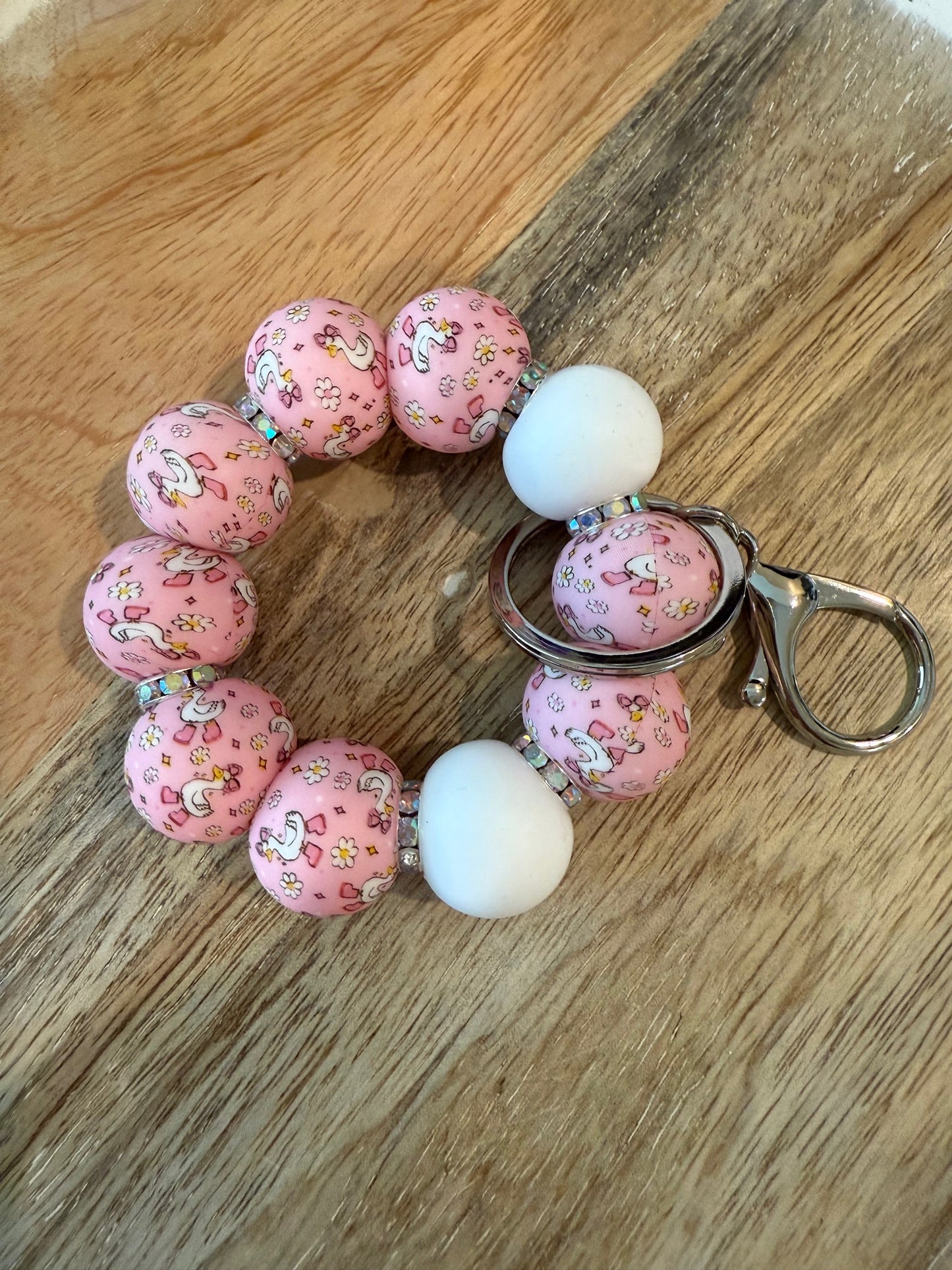 Mini Silicone Beaded Keychain